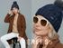 Damen Strickmütze mit Fleecefutter und Kunstfell Bommel Zopfmuster Grobstrick Wintermütze Bommelmütze Neverless®preview