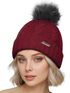 Damen Strickmütze mit Fleecefutter und Kunstfell Bommel Zopfmuster Grobstrick Wintermütze Bommelmütze Neverless®preview