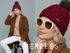 Damen Strickmütze mit Fleecefutter und Kunstfell Bommel Zopfmuster Grobstrick Wintermütze Bommelmütze Neverless®preview