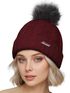 Damen Strickmütze mit Fleecefutter und Kunstfell Bommel Zopfmuster Grobstrick Wintermütze Bommelmütze Neverless®preview