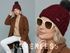 Damen Strickmütze mit Fleecefutter und Kunstfell Bommel Zopfmuster Grobstrick Wintermütze Bommelmütze Neverless®preview