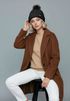 Damen Strickmütze mit Pompom Zopfstrickmuster Bommelmütze gefüttert mit Fleece Wintermütze Model 1979 Neverless®preview