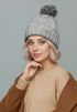 Damen Strickmütze mit Pompom Zopfstrickmuster Bommelmütze gefüttert mit Fleece Wintermütze Model 1979 Neverless®preview