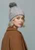 Damen Strickmütze mit Pompom Zopfstrickmuster Bommelmütze gefüttert mit Fleece Wintermütze Model 1979 Neverless®preview