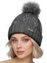 Damen Strickmütze mit Pompom Zopfstrickmuster Bommelmütze gefüttert mit Fleece Wintermütze Model 1979 Neverless®preview