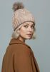Damen Strickmütze mit Pompom Zopfstrickmuster Bommelmütze gefüttert mit Fleece Wintermütze Model 1979 Neverless®preview