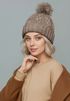 Damen Strickmütze mit Pompom Zopfstrickmuster Bommelmütze gefüttert mit Fleece Wintermütze Model 1979 Neverless®preview