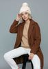 Damen Strickmütze mit Pompom Zopfstrickmuster Bommelmütze gefüttert mit Fleece Wintermütze Model 1979 Neverless®preview