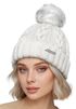 Damen Strickmütze mit Pompom Zopfstrickmuster Bommelmütze gefüttert mit Fleece Wintermütze Model 1979 Neverless®preview
