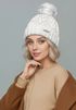 Damen Strickmütze mit Pompom Zopfstrickmuster Bommelmütze gefüttert mit Fleece Wintermütze Model 1979 Neverless®preview