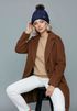 Damen Strickmütze mit Pompom Zopfstrickmuster Bommelmütze gefüttert mit Fleece Wintermütze Model 1979 Neverless®preview