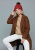 Damen Strickmütze mit Pompom Zopfstrickmuster Bommelmütze gefüttert mit Fleece Wintermütze Model 1979 Neverless®preview