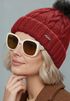 Damen Strickmütze mit Pompom Zopfstrickmuster Bommelmütze gefüttert mit Fleece Wintermütze Model 1979 Neverless®preview
