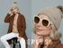 Damen Strickmütze mit Stickmuster-Mix Feinstrickmütze gefüttert Fleecefutter mit Bommel aus Fake Fur Wintermütze Neverless®preview