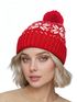 Damen Strickmütze Norweger Strickmuster Pudelmütze Wintermütze mit Strickbommel  Neverless®preview