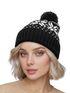 Damen Strickmütze Norweger Strickmuster Pudelmütze Wintermütze mit Strickbommel  Neverless®preview