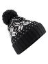 Damen Strickmütze Norweger Strickmuster Pudelmütze Wintermütze mit Strickbommel  Neverless®preview