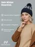 Damen Strickmütze Norweger Strickmuster Pudelmütze Wintermütze mit Strickbommel  Neverless®preview