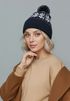 Damen Strickmütze Norweger Strickmuster Pudelmütze Wintermütze mit Strickbommel  Neverless®preview