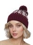 Damen Strickmütze Norweger Strickmuster Pudelmütze Wintermütze mit Strickbommel  Neverless®preview