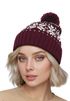 Damen Strickmütze Norweger Strickmuster Pudelmütze Wintermütze mit Strickbommel  Neverless®preview
