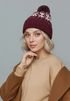 Damen Strickmütze Norweger Strickmuster Pudelmütze Wintermütze mit Strickbommel  Neverless®preview