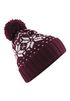 Damen Strickmütze Norweger Strickmuster Pudelmütze Wintermütze mit Strickbommel  Neverless®preview