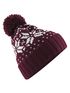 Damen Strickmütze Norweger Strickmuster Pudelmütze Wintermütze mit Strickbommel  Neverless®preview