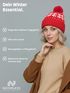 Damen Strickmütze Norweger Strickmuster Pudelmütze Wintermütze mit Strickbommel  Neverless®preview