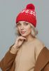 Damen Strickmütze Norweger Strickmuster Pudelmütze Wintermütze mit Strickbommel  Neverless®preview
