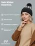 Damen Strickmütze Norweger Strickmuster Pudelmütze Wintermütze mit Strickbommel  Neverless®preview