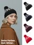 Damen Strickmütze Norweger Strickmuster Pudelmütze Wintermütze mit Strickbommel  Neverless®preview
