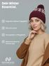 Damen Strickmütze Norweger Strickmuster Pudelmütze Wintermütze mit Strickbommel  Neverless®preview