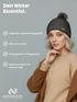 Damen Strickmütze Perlstrickmuster Pudelmütze Wintermütze ohne Umschlag mit Fleecefutter und Kunstfellbommel Model 1978 Neverless®preview