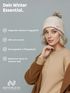 Damen Strickmütze Perlstrickmuster Pudelmütze Wintermütze ohne Umschlag mit Fleecefutter und Kunstfellbommel Model 1978 Neverless®preview