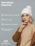 Damen Strickmütze Perlstrickmuster Pudelmütze Wintermütze ohne Umschlag mit Fleecefutter und Kunstfellbommel Model 1978 Neverless®preview