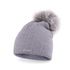 Damen Strickmütze Strick-Beanie mit Bommel, Winter-Mütze, Bommelmütze, Neverless®preview