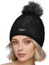 Damen Strickmütze Zopfmuster Fleccefutter Bommelmütze Pudelmütze Wintermütze Accessoires Herbst Winter Model 2213 Neverless®preview