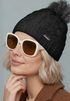 Damen Strickmütze Zopfmuster Fleccefutter Bommelmütze Pudelmütze Wintermütze Accessoires Herbst Winter Model 2213 Neverless®preview