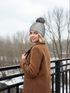 Damen Strickmütze Zopfmuster Fleccefutter Bommelmütze Pudelmütze Wintermütze Accessoires Herbst Winter Model 2213 Neverless®preview
