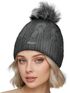 Damen Strickmütze Zopfmuster Fleccefutter Bommelmütze Pudelmütze Wintermütze Accessoires Herbst Winter Model 2213 Neverless®preview