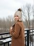 Damen Strickmütze Zopfmuster Fleccefutter Bommelmütze Pudelmütze Wintermütze Accessoires Herbst Winter Model 2213 Neverless®preview