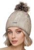 Damen Strickmütze Zopfmuster Fleccefutter Bommelmütze Pudelmütze Wintermütze Accessoires Herbst Winter Model 2213 Neverless®preview