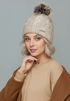 Damen Strickmütze Zopfmuster Fleccefutter Bommelmütze Pudelmütze Wintermütze Accessoires Herbst Winter Model 2213 Neverless®preview