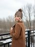 Damen Strickmütze Zopfmuster Fleccefutter Bommelmütze Pudelmütze Wintermütze Accessoires Herbst Winter Model 2213 Neverless®preview