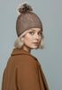 Damen Strickmütze Zopfmuster Fleccefutter Bommelmütze Pudelmütze Wintermütze Accessoires Herbst Winter Model 2213 Neverless®preview