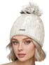 Damen Strickmütze Zopfmuster Fleccefutter Bommelmütze Pudelmütze Wintermütze Accessoires Herbst Winter Model 2213 Neverless®preview