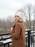 Damen Strickmütze Zopfmuster Fleccefutter Bommelmütze Pudelmütze Wintermütze Accessoires Herbst Winter Model 2213 Neverless®preview