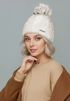 Damen Strickmütze Zopfmuster Fleccefutter Bommelmütze Pudelmütze Wintermütze Accessoires Herbst Winter Model 2213 Neverless®preview
