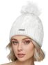 Damen Strickmütze Zopfmuster Fleccefutter Bommelmütze Pudelmütze Wintermütze Accessoires Herbst Winter Model 2213 Neverless®preview